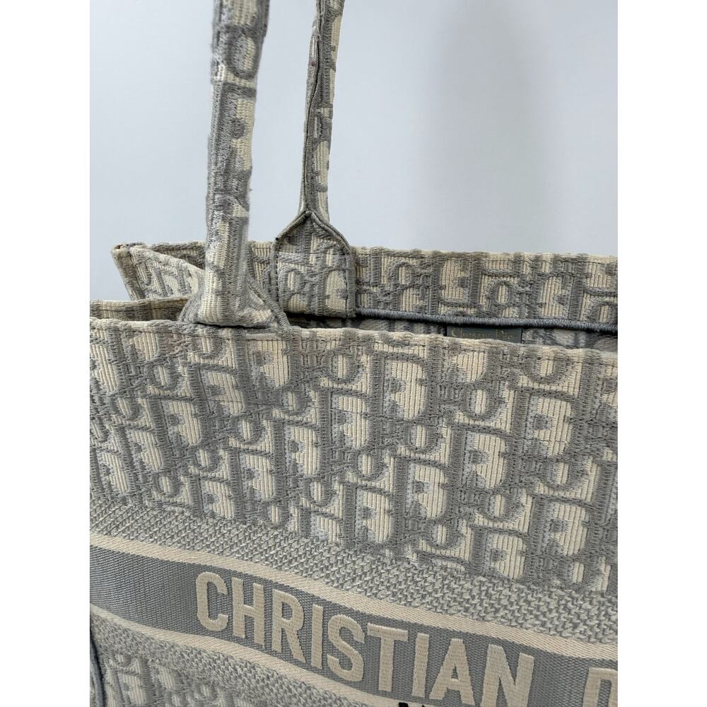 Christian Dior Gray Oblique Medium Book Tote - Picture 14 of 16